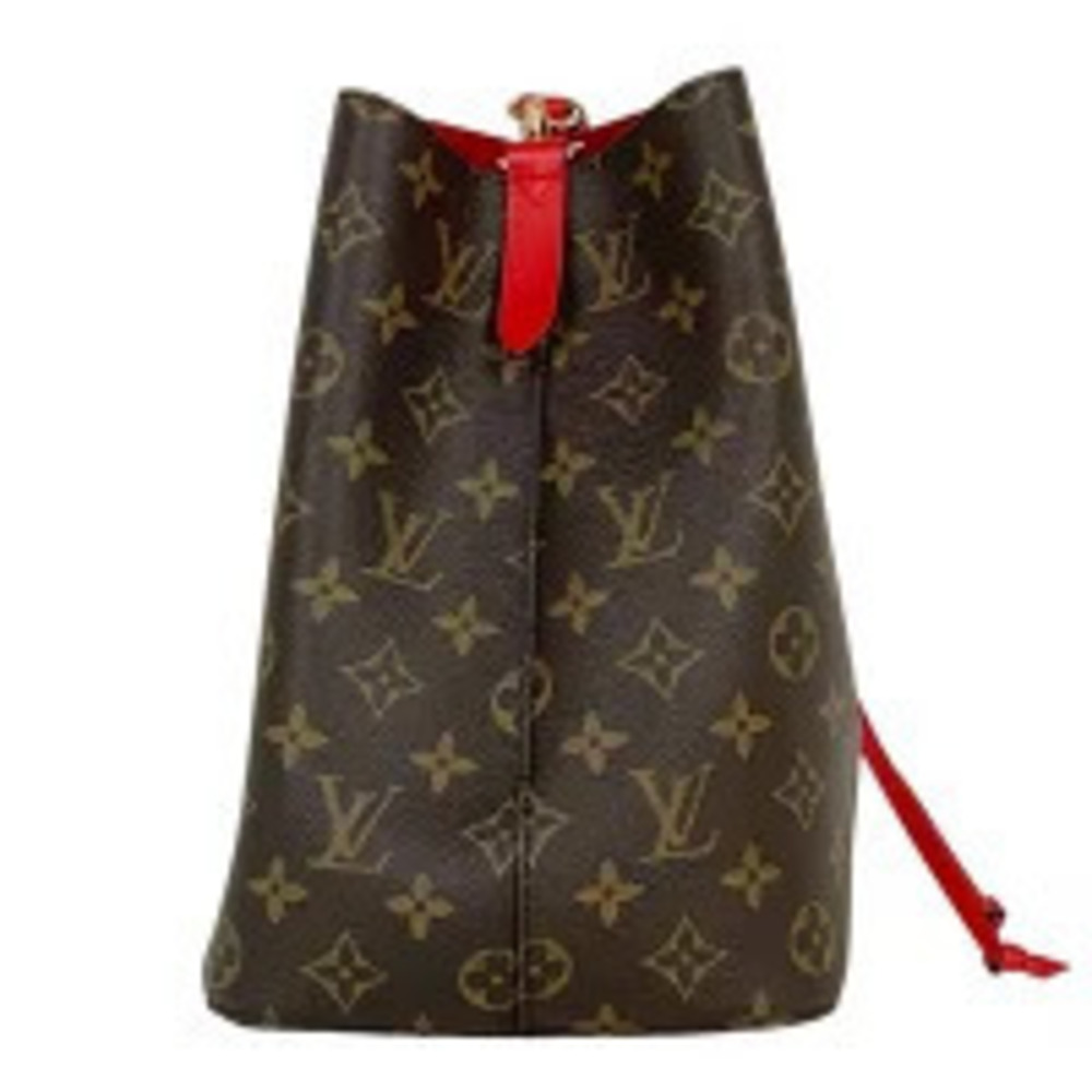 Louis Vuitton bag NeoNoe Monogram drawstring Red brown Coquelicot shoulder